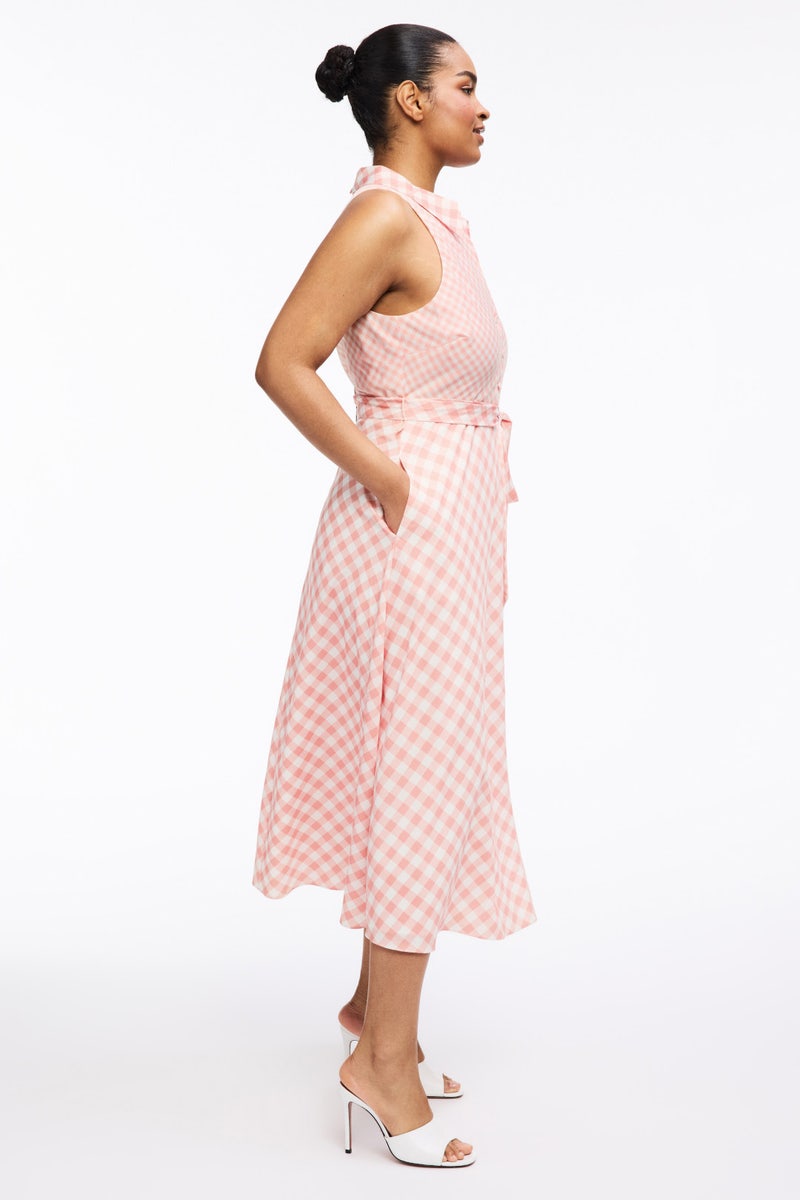 Gingham Halter Midi Dress by Badgley Mischka - Photo 6