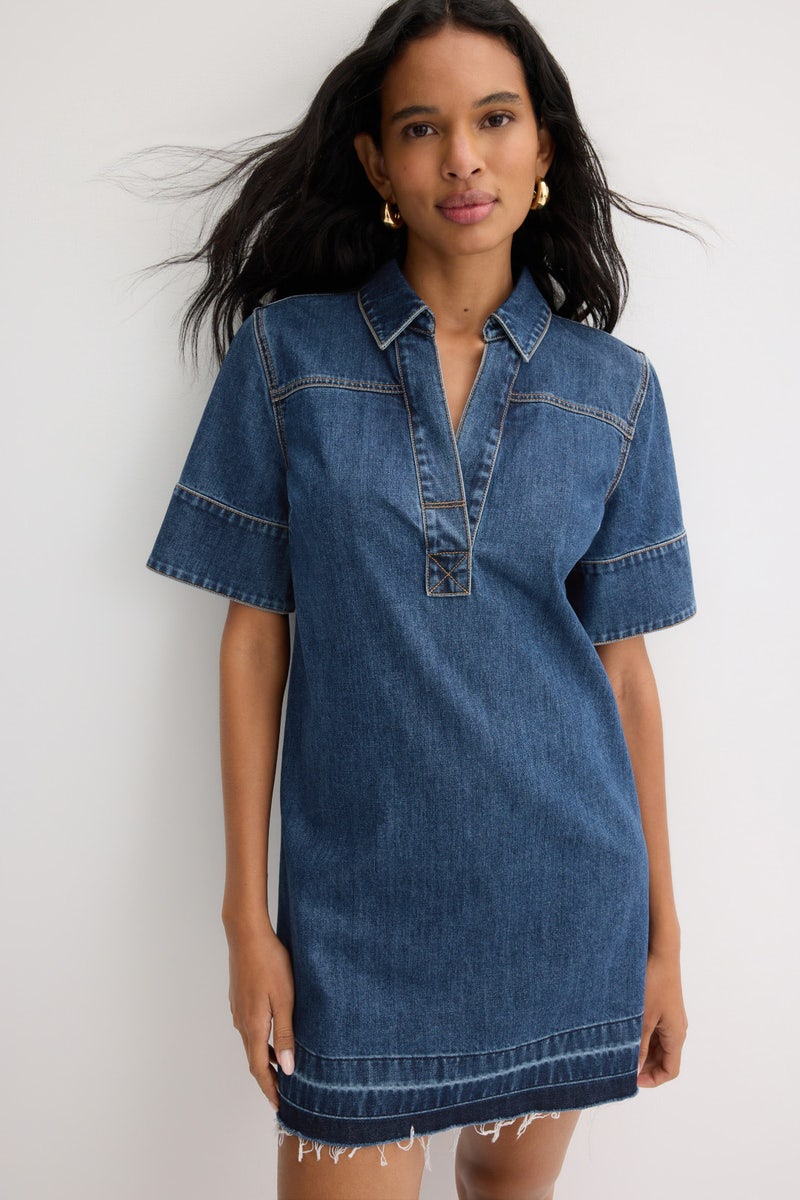 Felice Denim Mini Dress by Veronica Beard - Photo 3