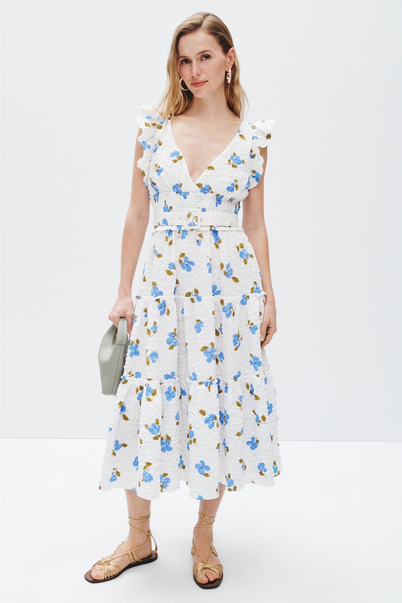 Painterly Bouquet Tiered Midi Dress by kate spade new york - Photo 0