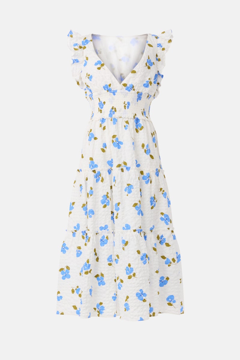 Painterly Bouquet Tiered Midi Dress by kate spade new york - Photo 4